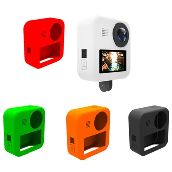 Silicone macio, caixa de Proteção, Caso Compatível com o GoPro MAX 360 Esportes Câmera Profissional Abóbada Protetora da Lente Peças