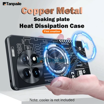 Tanpaile Magnético De Resfriamento Caso De Telefone Para Oneplus 11 À Prova De Choque Cobre A Dissipação De Calor Do Metal Da Tampa Traseira