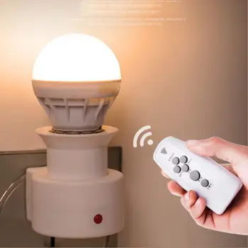 Tempo de Configuração do Plug-in Com o Interruptor da Lâmpada do Soquete de Parede de LED Controle Remoto para Luzes Quarto Lâmpada de Cabeceira