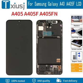 Teste de 100% de Display Para Samsung Galaxy A40 A405F Tela LCD Touch screen Digitalizador Substituição Para Samsung A405F A405FN A405FM