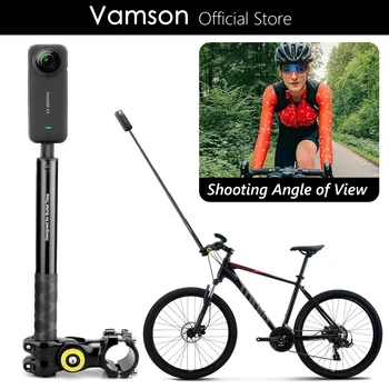 Vamson para Insta 360 Um x3 X2 Motocicleta Bicicleta para o Guiador, Invisível Monopé Acessórios para Insta360 Câmera GoPro
