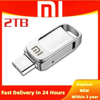 Xiaomi 2 Em 1 USB Flash Drive Portátil 2TB Pen Drive 128GB de 256GB 512GB de Memória USB de 1TB e 2TB de Disco de U Para laptop PC frete Grátis