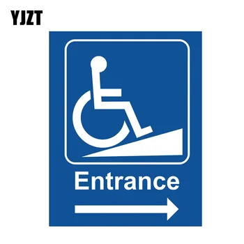 YJZT 11*14,5 CM de Advertência do Carro de Entrada do Corpo Etiqueta da Pessoa com Deficiência Adesivos