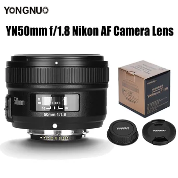 YONGNUO Lente da Câmera YN 50mm f/1.8 Nikon Lente AF YN50mm Abertura de Foco Automático de Abertura Grande para Nikon DSLR