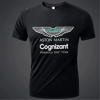 YZLDS 2023100% Algodão Verão Aston Martin Nova T-Shirt da F1 Alonso O-Pescoço Top de Corrida de Fórmula 1 de Impressão de grandes dimensões