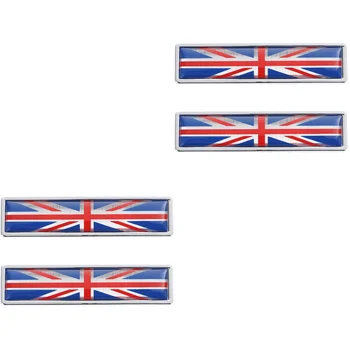 4 peças Carro Adesivo Decorativo Bandeira de Nação Tema Adesivo Porta de Metal Decorativo Decalque