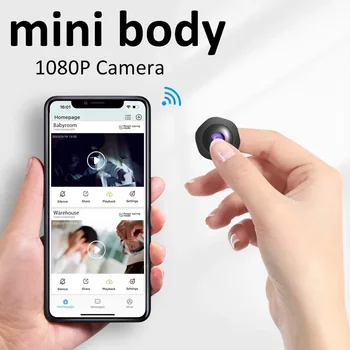 Wi-fi Mini Câmera HD 1080p sem Fio Smart Home Dispositivo Cam Espion Invisível da Visão Nocturna Câmera de vídeo detecção de Movimento Monitor Remoto