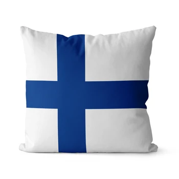 Wuzidream A Finlândia Bandeira Fronha De Decoração Fronha Decorativo Jogar Travesseiro Capa Para Sofá Capa De Almofada